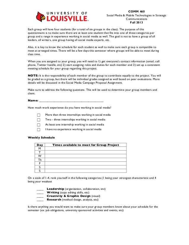 social media proposal