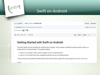 Swift on Android
 