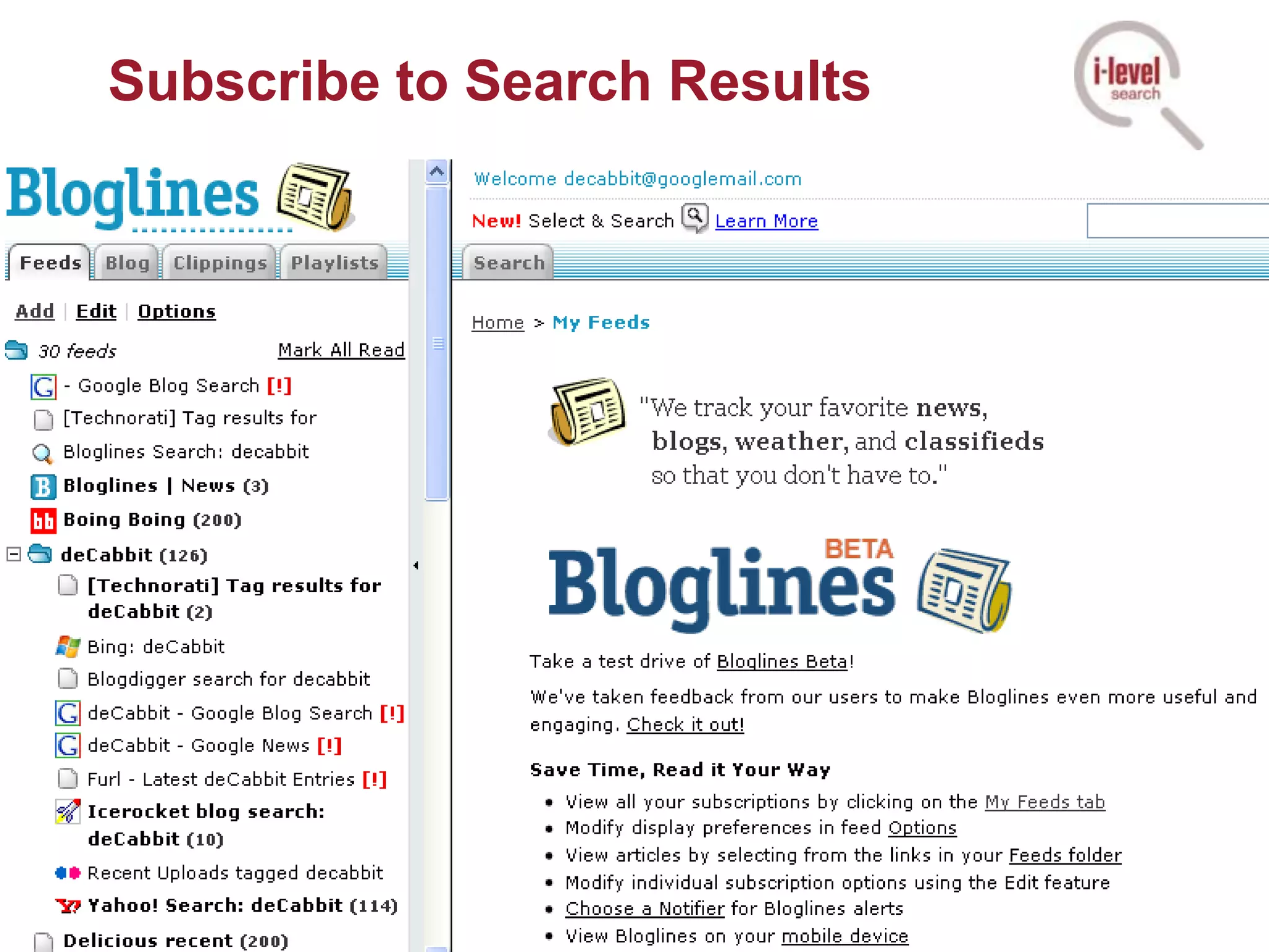 Subscribe to Search Results