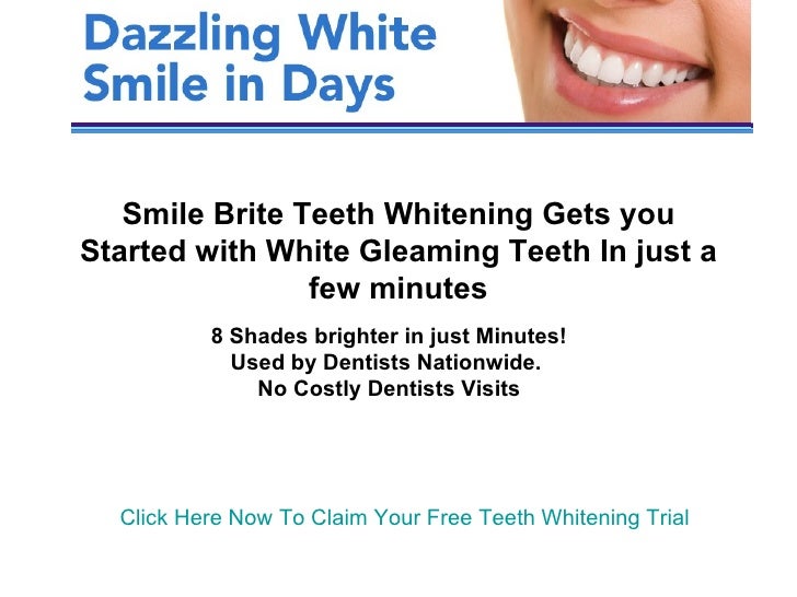 Smile Brite Teeth Whitening Free Trial