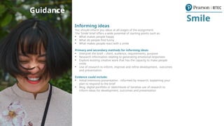 Smile - Campaign - Example Assignment Brief International BTEC L3 ...