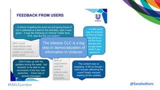 #SMiLELondon @Sarahethers
 