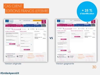 30
Version originale Version gagnante
VS
+ 25 %
d’identification
#SmileAperoUX
 