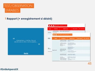 48
Rapport (+ enregistrement si désiré)
#SmileAperoUX
 