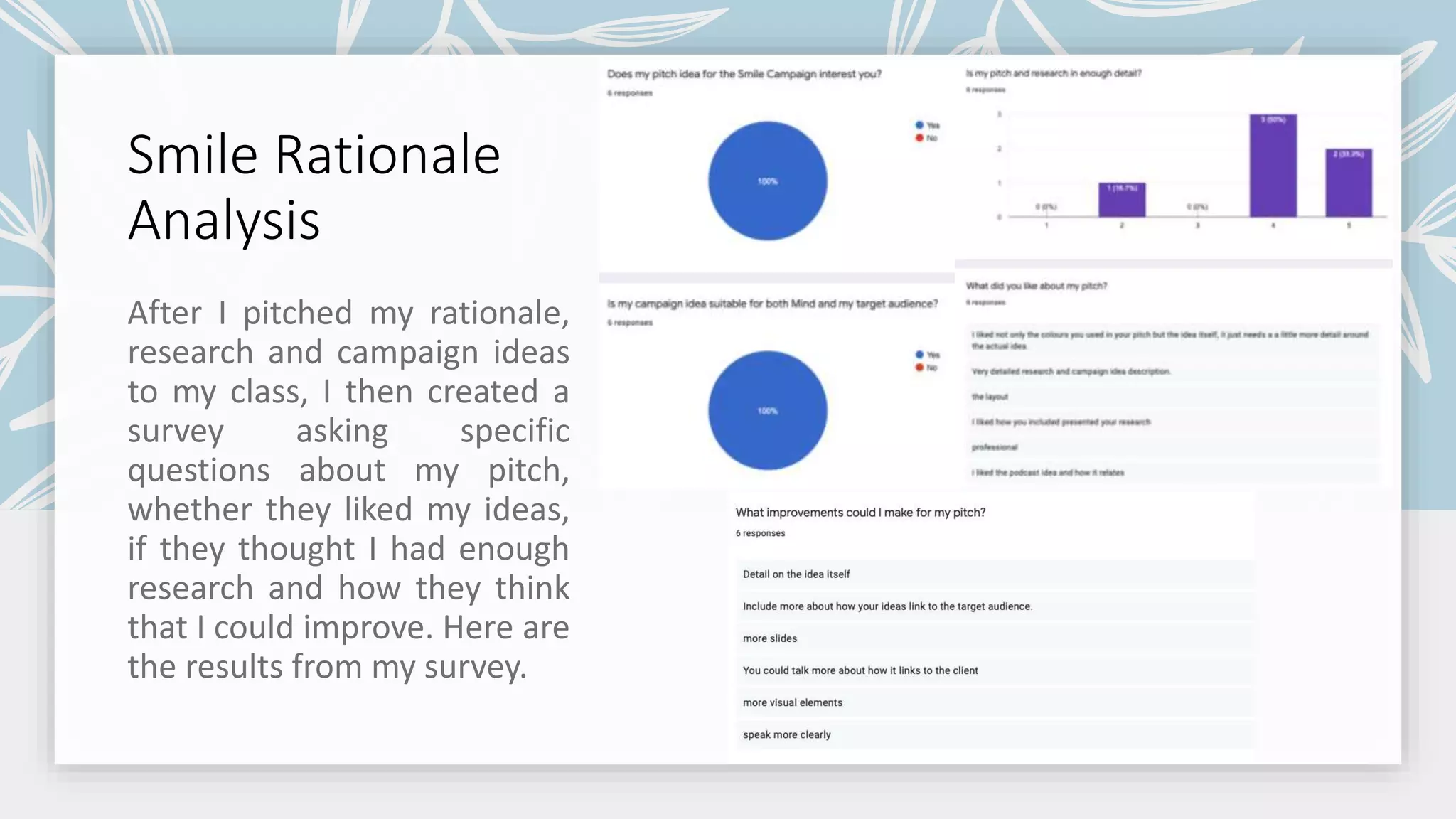 Smile Rationale Analysis Survey | PPTX