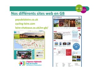 Nos différents sites web en GB
paysdelaloire.co.uk
cycling-loire.com
loire-chateaux.co.uk/en-gb/
 