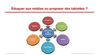 Éduquer aux médias ou proposer des tablettes ?
 