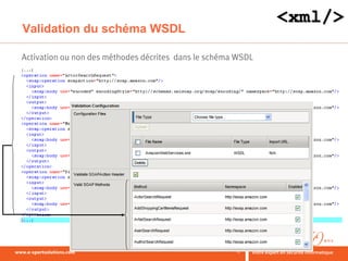 Validation du schéma WSDL

Activation ou non des méthodes décrites dans le schéma WSDL




                                                      13
 