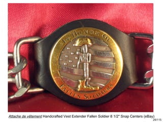 Attache de vêtement Handcrafted Vest Extender Fallen Soldier 8 1/2" Snap Centers (eBay)
                                  ...