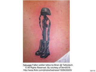 Tatouage Fallen soldier tattoo by Brian @ Tattootech.
   © All Rights Reserved. By courtesy of bkm0518.
 http://www.flickr...