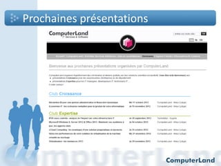 Prochaines présentations

 