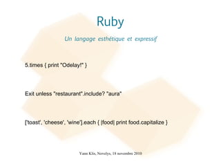 Généralités sur Ruby on Rails 