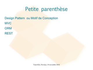 Plan Le langage Ruby 