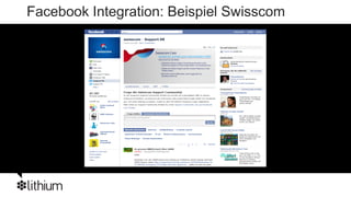 Facebook Integration: Beispiel Swisscom
 