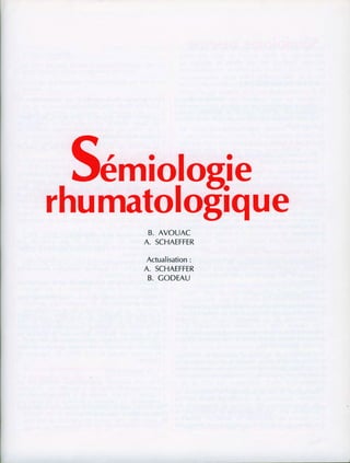 Sémiologie rhumatologique