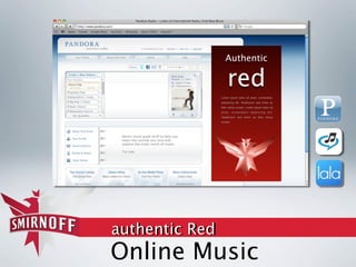 Authentic

                    red
                Lorem ipsum dolor sit amet, consectetur
                adipiscing elit. Vestibulum sed tortor ac
                felis varius ornare. Lorem ipsum dolor sit
                amet, consectetur adipiscing elit.
                Vestibulum sed tortor ac felis varius
                ornare.




authentic Red
Online Music
 