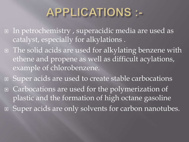SUPER ACID ,SUPER BASE | PPTX | Chemistry | Science