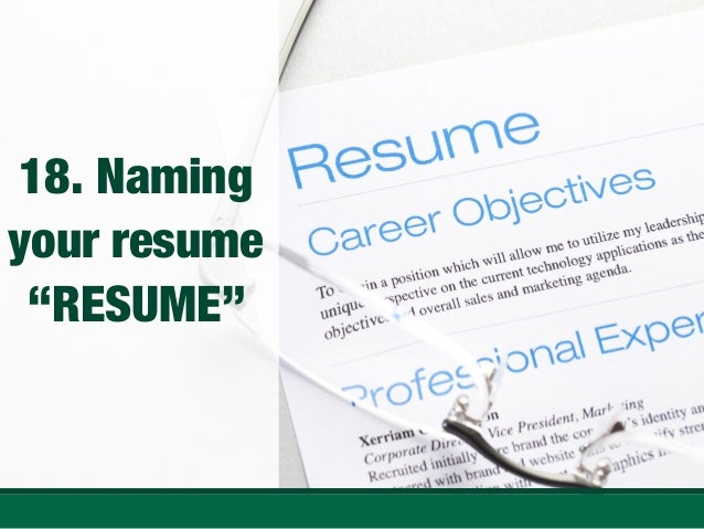 naming a resume
