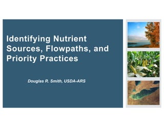 Identifying Nutrient
Sources, Flowpaths, and
Priority Practices
Douglas R. Smith, USDA-ARS
 