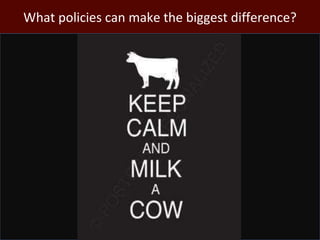 What policies can make the biggest difference? 
 