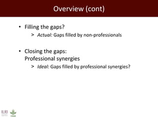 Promoting synergy among professionals: Transforming livestock productivity and trade in sub-Saharan Africa