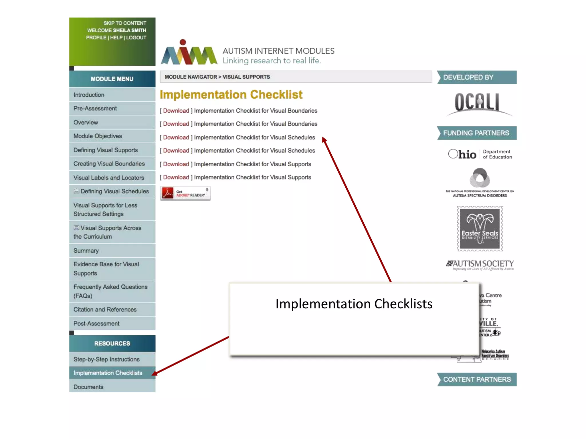 Implementation Checklists