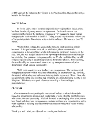 Remarks by Ambassador Smith