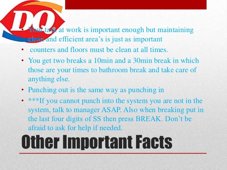 Smith dairy queen training presentation