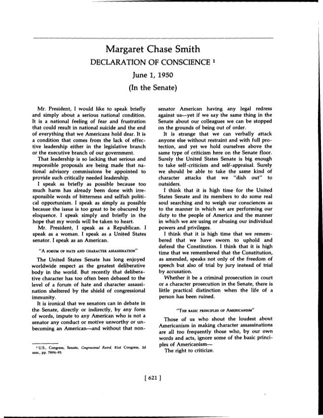 DECLARATION OF CONSCIENCE