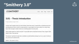 smithery.com
“Smithery 3.0”
 