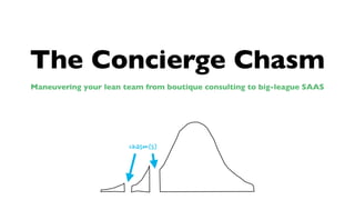 The Concierge Chasm
Maneuvering your lean team from boutique consulting to big-league SAAS

chasm(s)

 