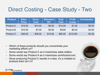 Smith & Gesteland direct costing techniques | PPTX