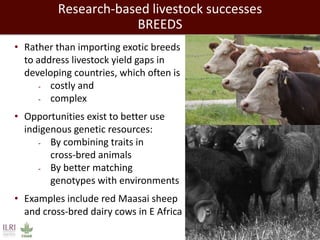 Closing livestock yield gaps in the developing world: Imperatives for people and the planet