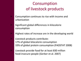 The global livestock sector: Opportunities and challenges