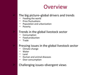The global livestock sector: Opportunities and challenges