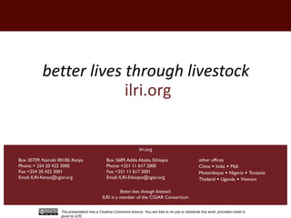 The developing world’s smallholder livestock sector   