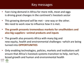 African animal agriculture: Grasping opportunities