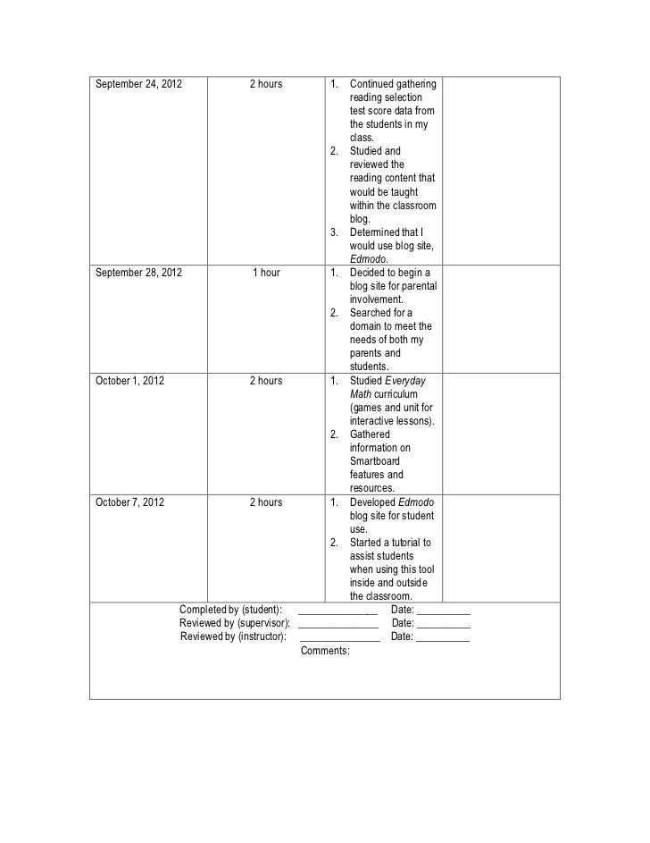 internship timesheet