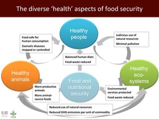 Healthy people, animals and ecosystems for global food and nutritional security 