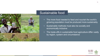 Transforming food agriculture to feed the people and save the planet