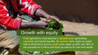 Transforming food agriculture to feed the people and save the planet