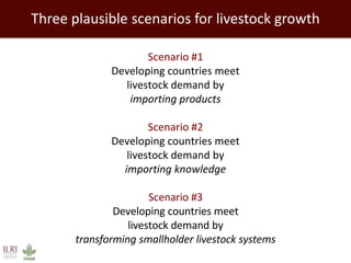 The interplay of knowledge and natural resources: Ensuring the health, wealth and environmental benefits of livestock