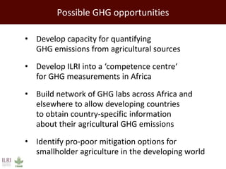 Improving environmental sustainability of livestock systems in the developing world