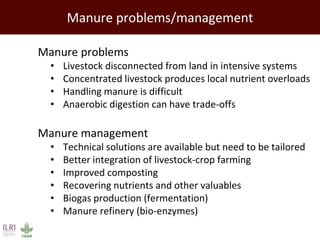 Improving environmental sustainability of livestock systems in the developing world