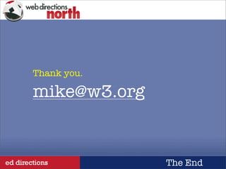 Michael(tm) Smith ED09 presentation