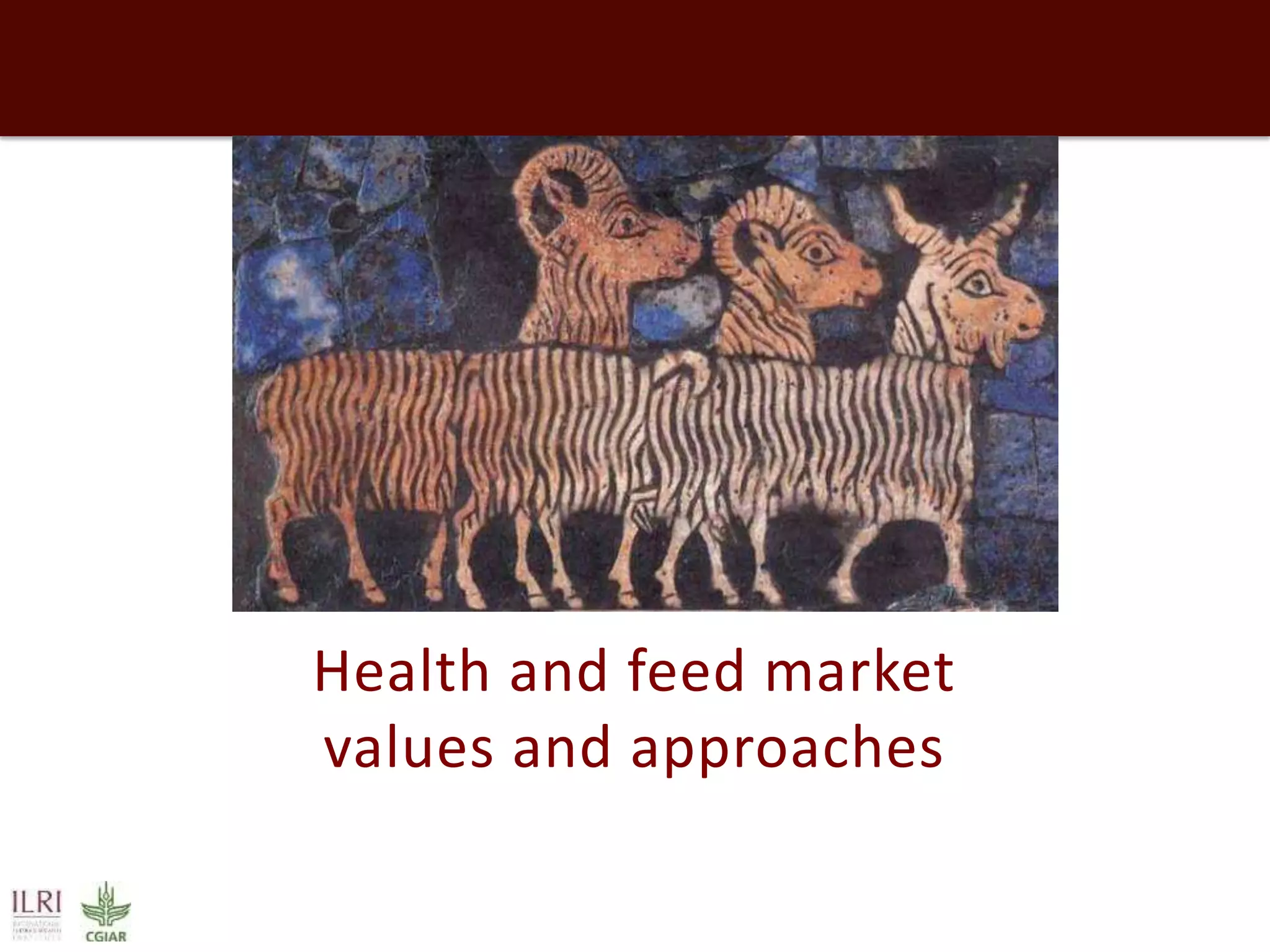 Health and feed market
values and approaches

 