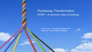 © SKF Group
Purchasing Transformation
STAR – A common way of working.
Kristin Ang – Purchasing Strategy and
Business Transformation Manager
 