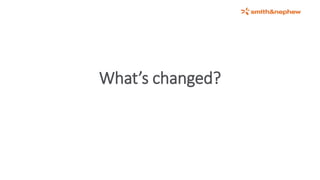 What’s changed?
 