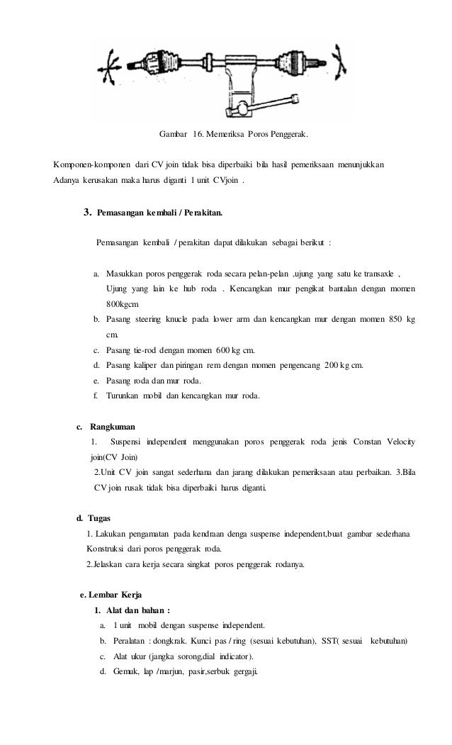 Soal Pilgan Poros Penggerak Dan Kunci Jawaban Browsing Soal