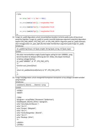 Fungsi-Fungsi PHP | PDF